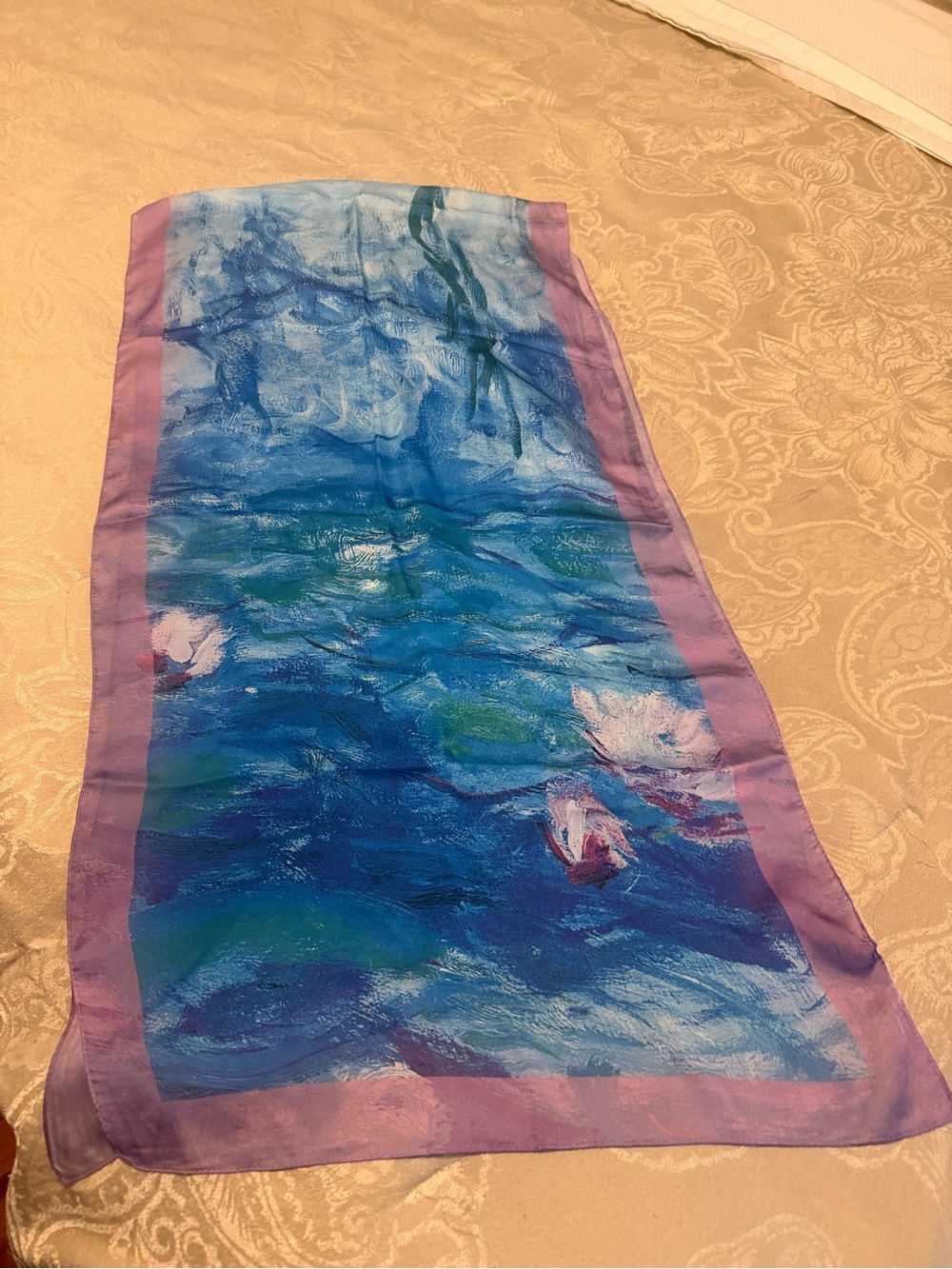 Monet Nymphéas Long Sheer Scarf – Lightweight, Elegant
